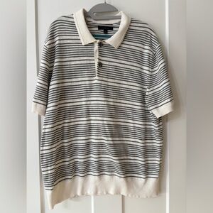 Banana Republic | Men’s Short Sleeve Organic Cotton Striped Sweater Size L Large